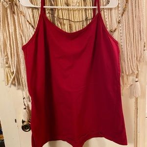 Red cami tank top
